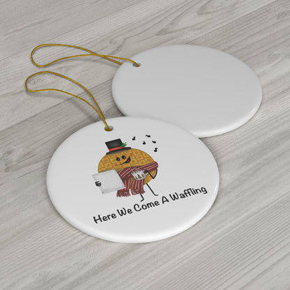 Punny Waffle Christmas Tree Ornament