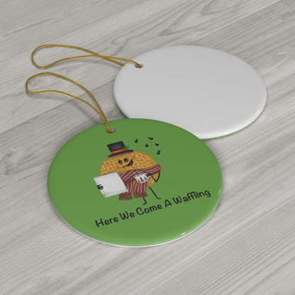 Punny Waffle Christmas Tree Ornament