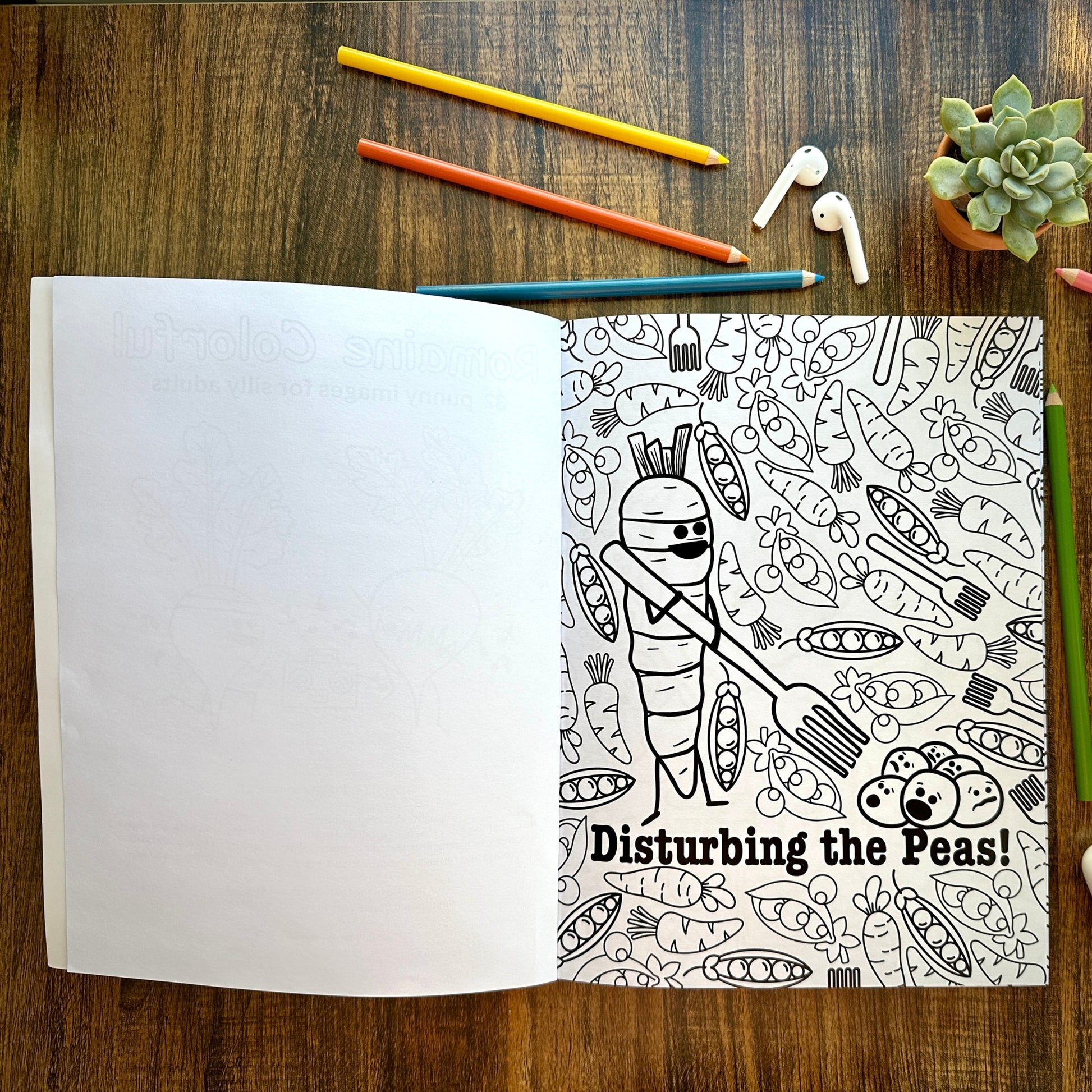 Creative gift idea - unique adult coloring book with humor therapy designs
