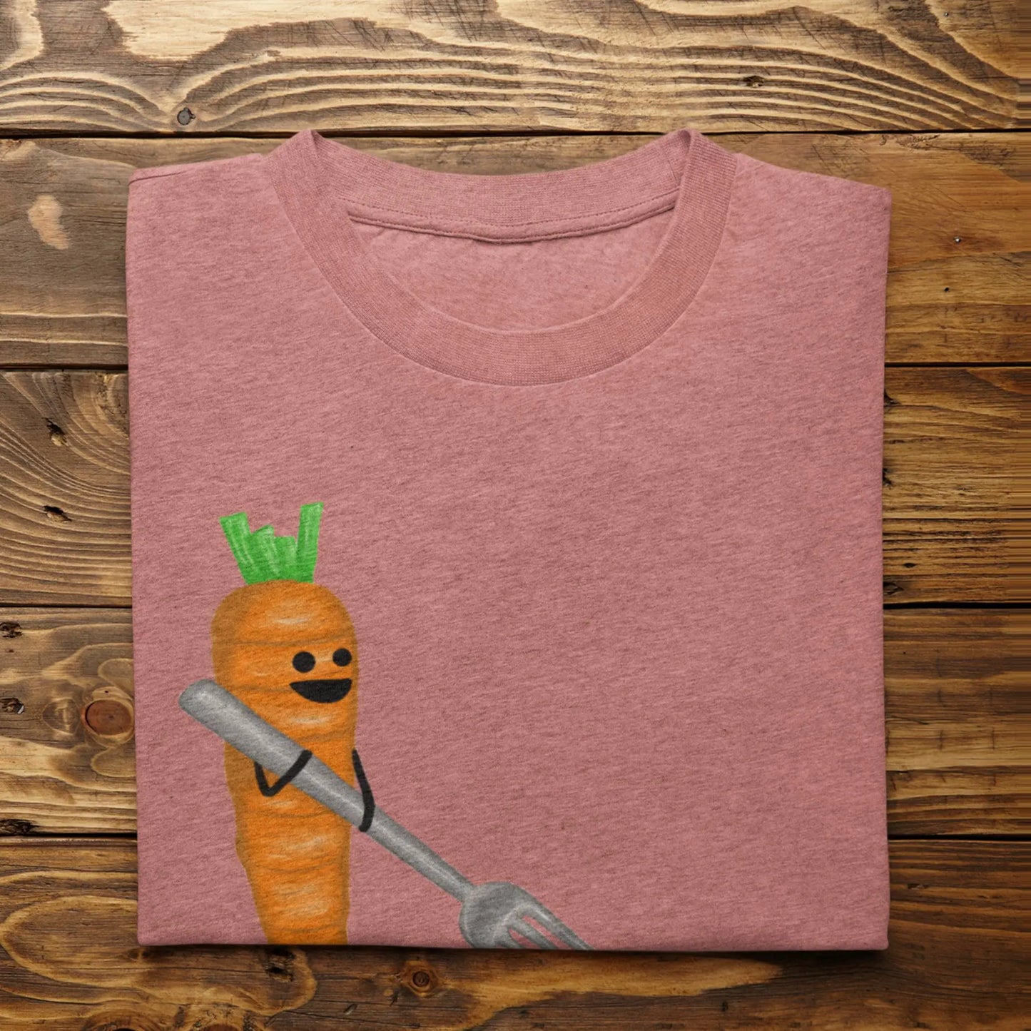 Disturbing the Peas vegetable pun shirt flat lay Heather Mauve