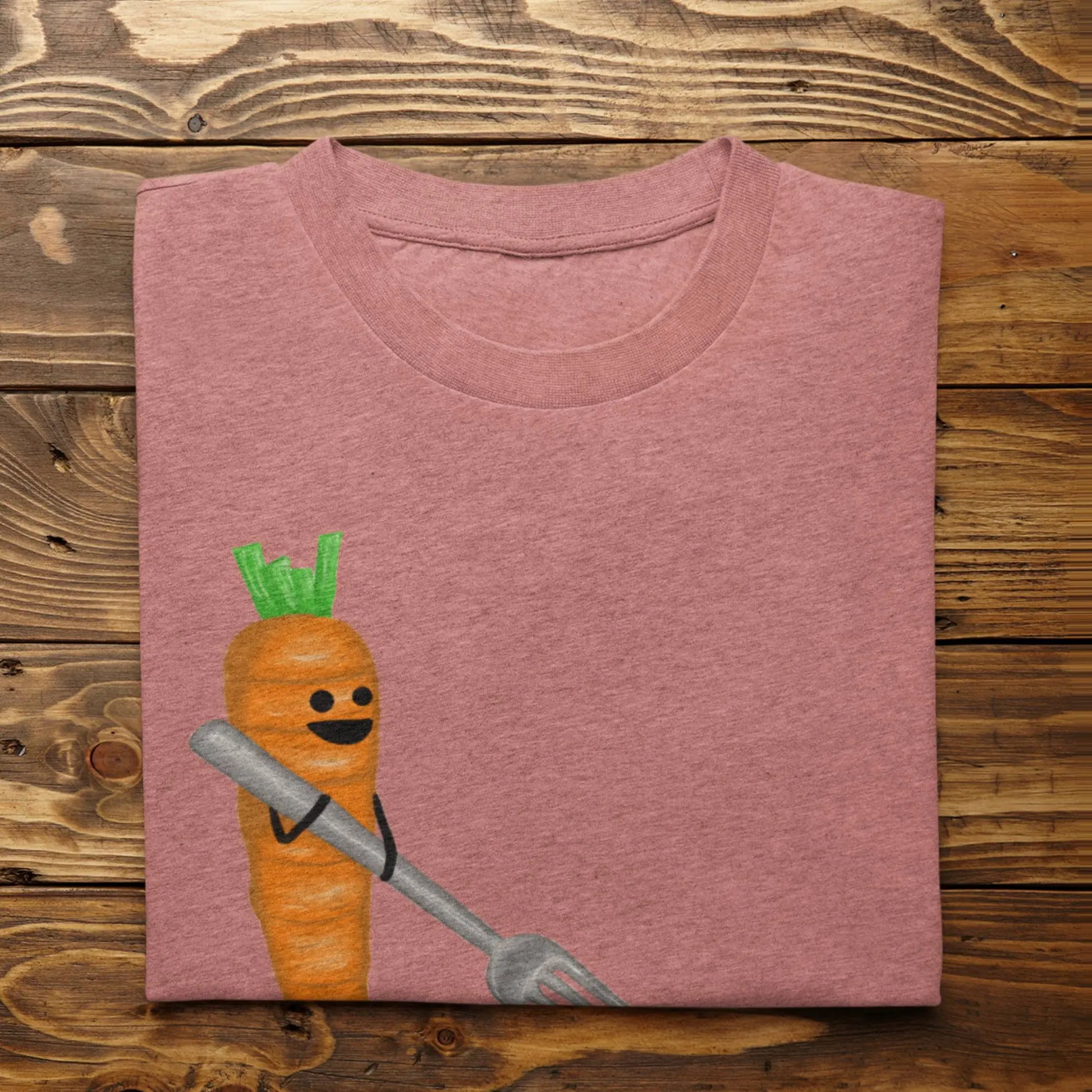 Disturbing the Peas vegetable pun shirt flat lay Heather Mauve