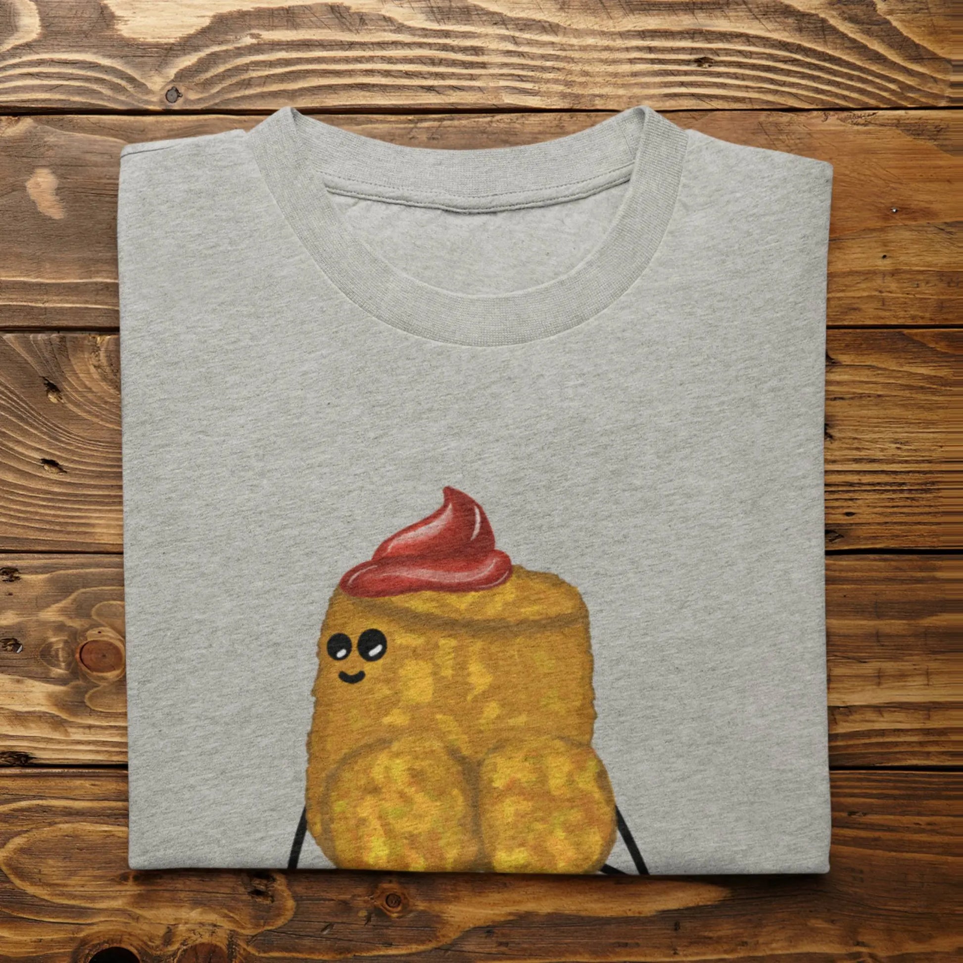 Drop It Like It’s Tot pun shirt flat lay Heather Gray