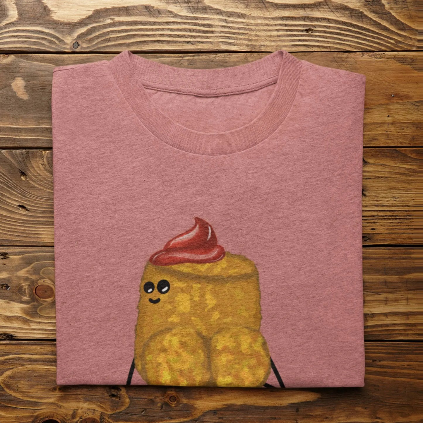 Drop It Like It’s Tot pun shirt flat lay heather mauve