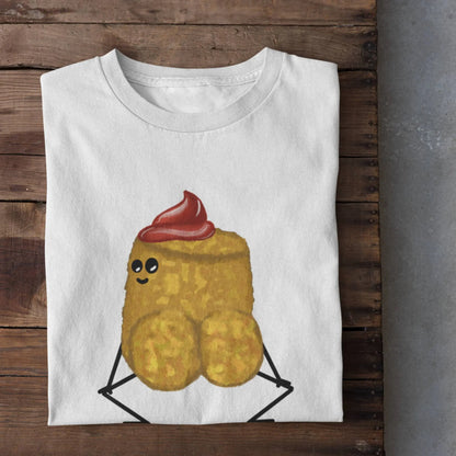 Drop It Like It’s Tot pun shirt flat lay white