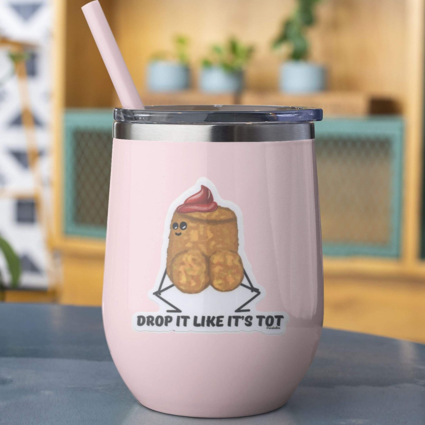 Drop It Like It’s Tot Sticker – Funny Twerking Tater Tot Vinyl Decal (3) – Waterproof Food Pun
