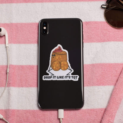 Drop It Like It’s Tot Sticker – Funny Twerking Tater Tot Vinyl Decal (3) – Waterproof Food Pun