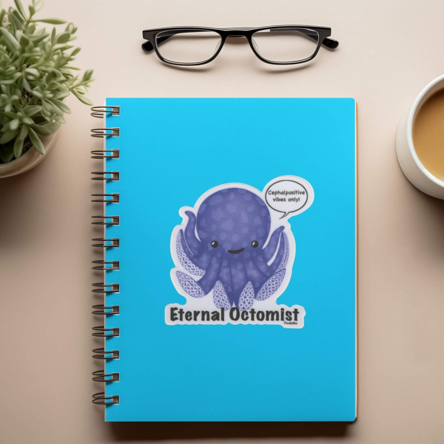 Eternal Octomist Sticker – Funny Ocean Pun Vinyl Decal