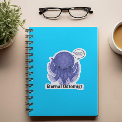 Eternal Octomist Sticker – Funny Ocean Pun Vinyl Decal