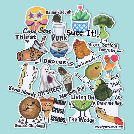 Inappropriate Sticker Pack | Unhinged Stickers | 17 Stickers
