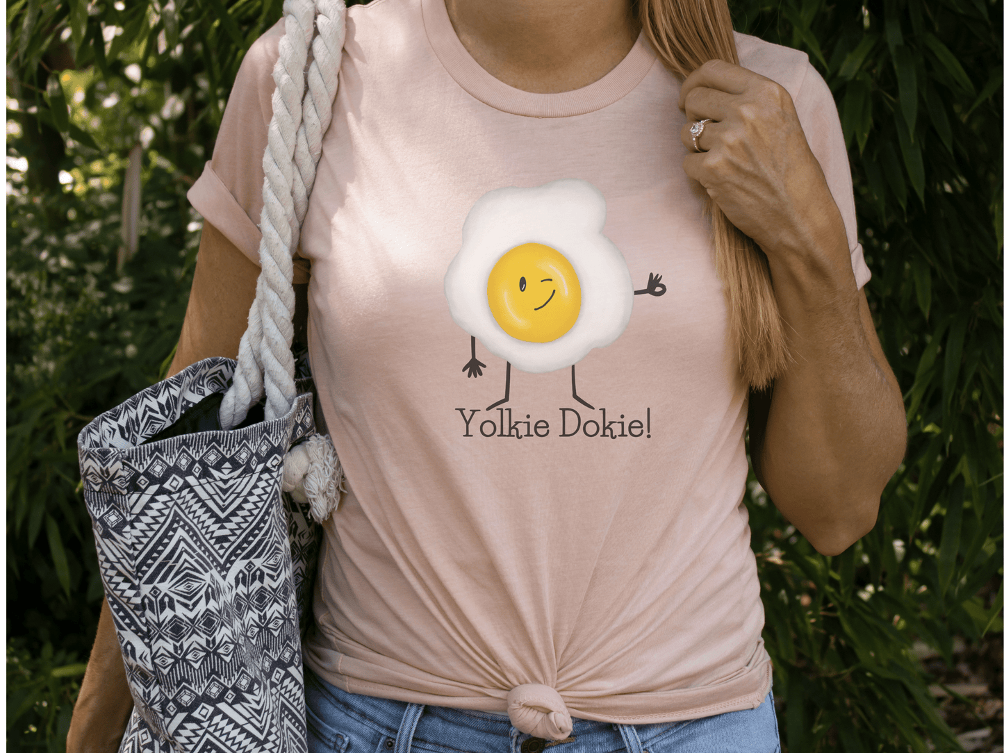 Yolkie Dokie Adult Unisex Egg Pun T-Shirt