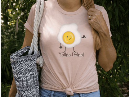 Yolkie Dokie Adult Unisex Egg Pun T-Shirt