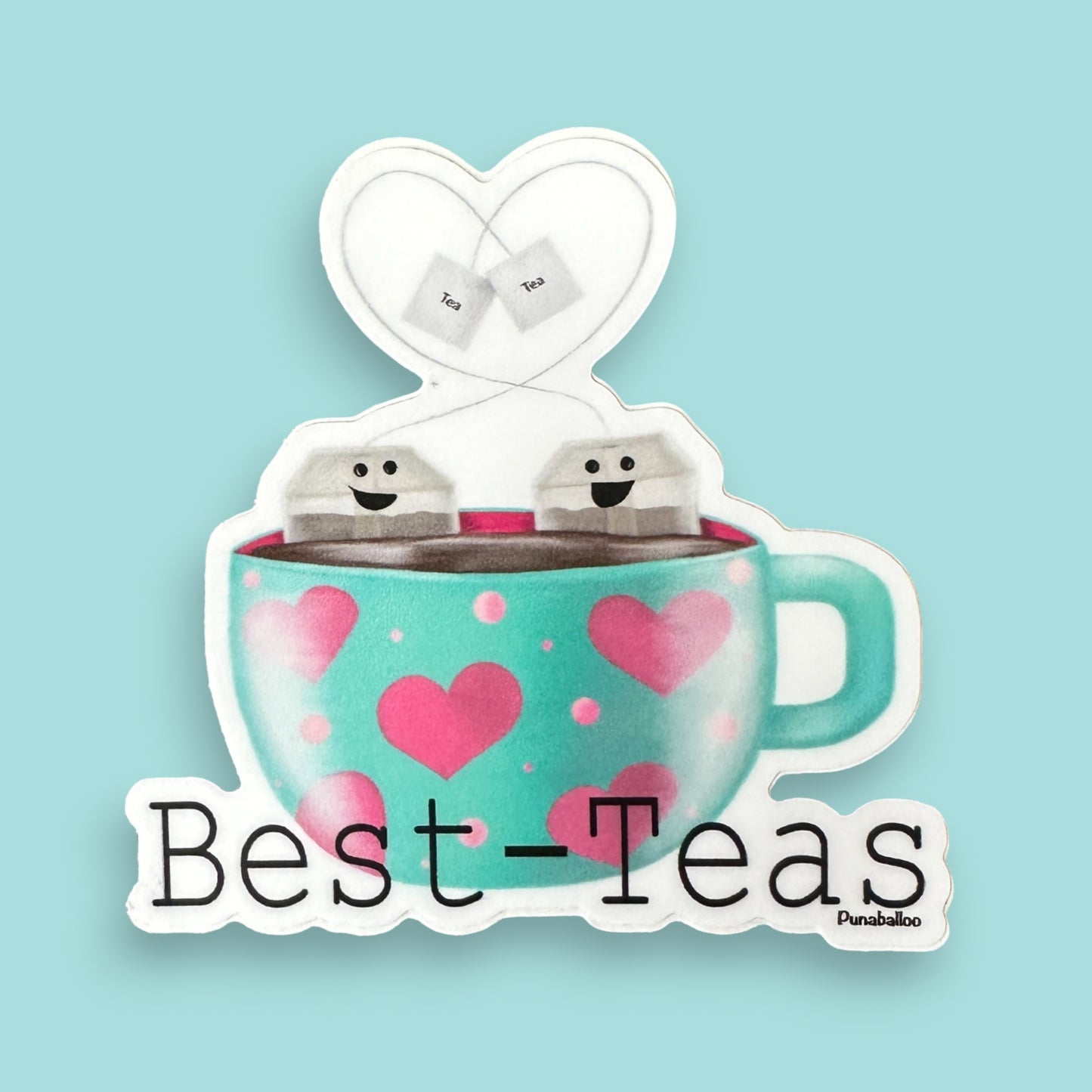 Best-Teas 3" Vinyl Best Friend Pun Sticker - Punaballoo