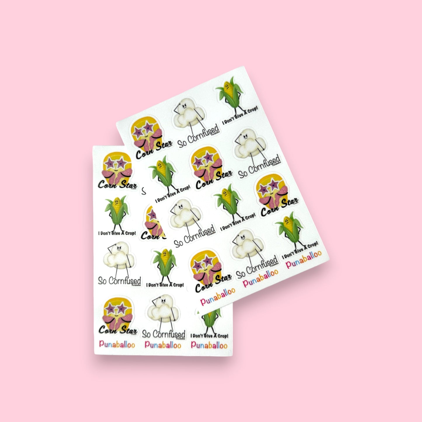 4"x6" Corn Pun Sticker Pack - Punaballoo