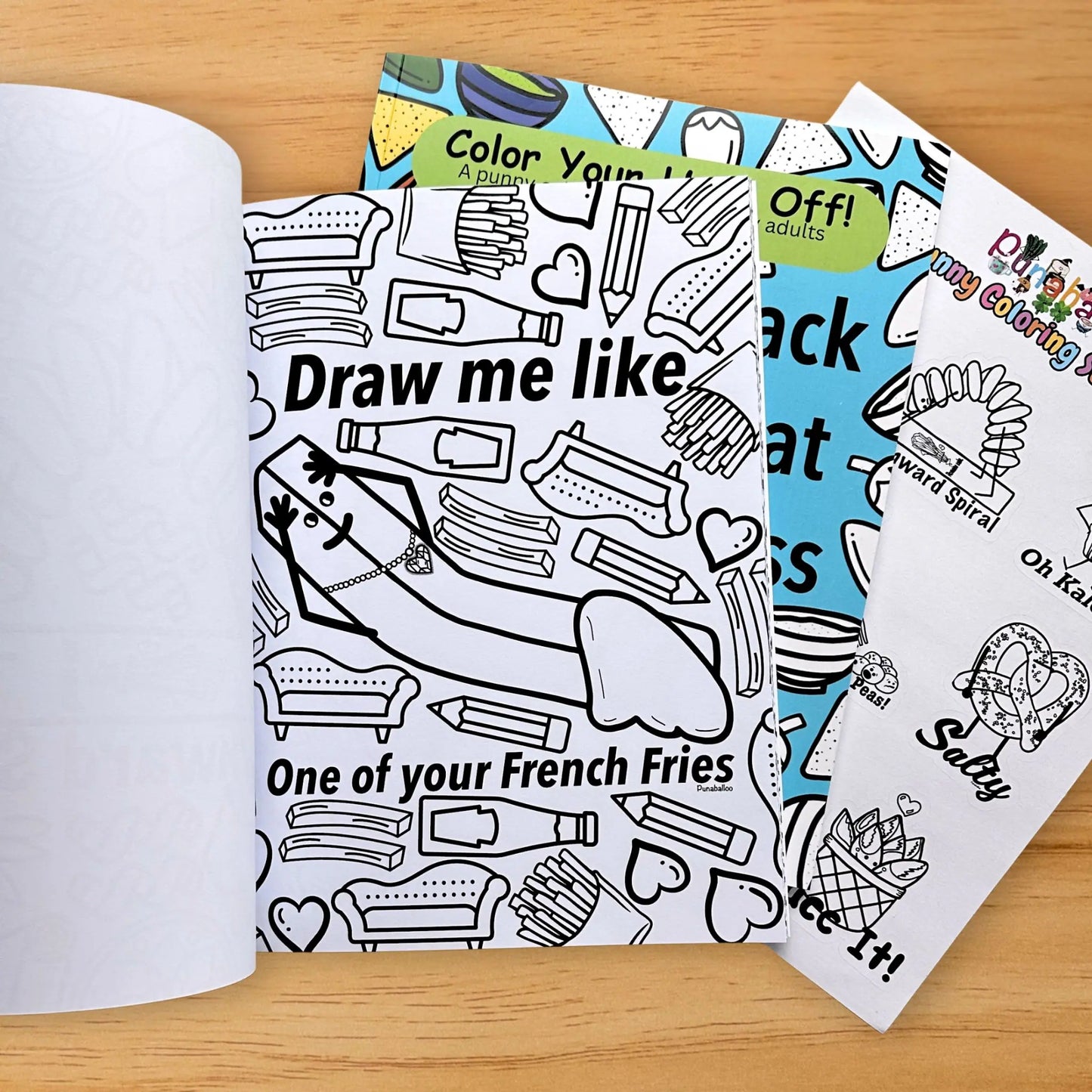 Draw Me Like One of Your French Fries coloring page from adult coloring book bundle