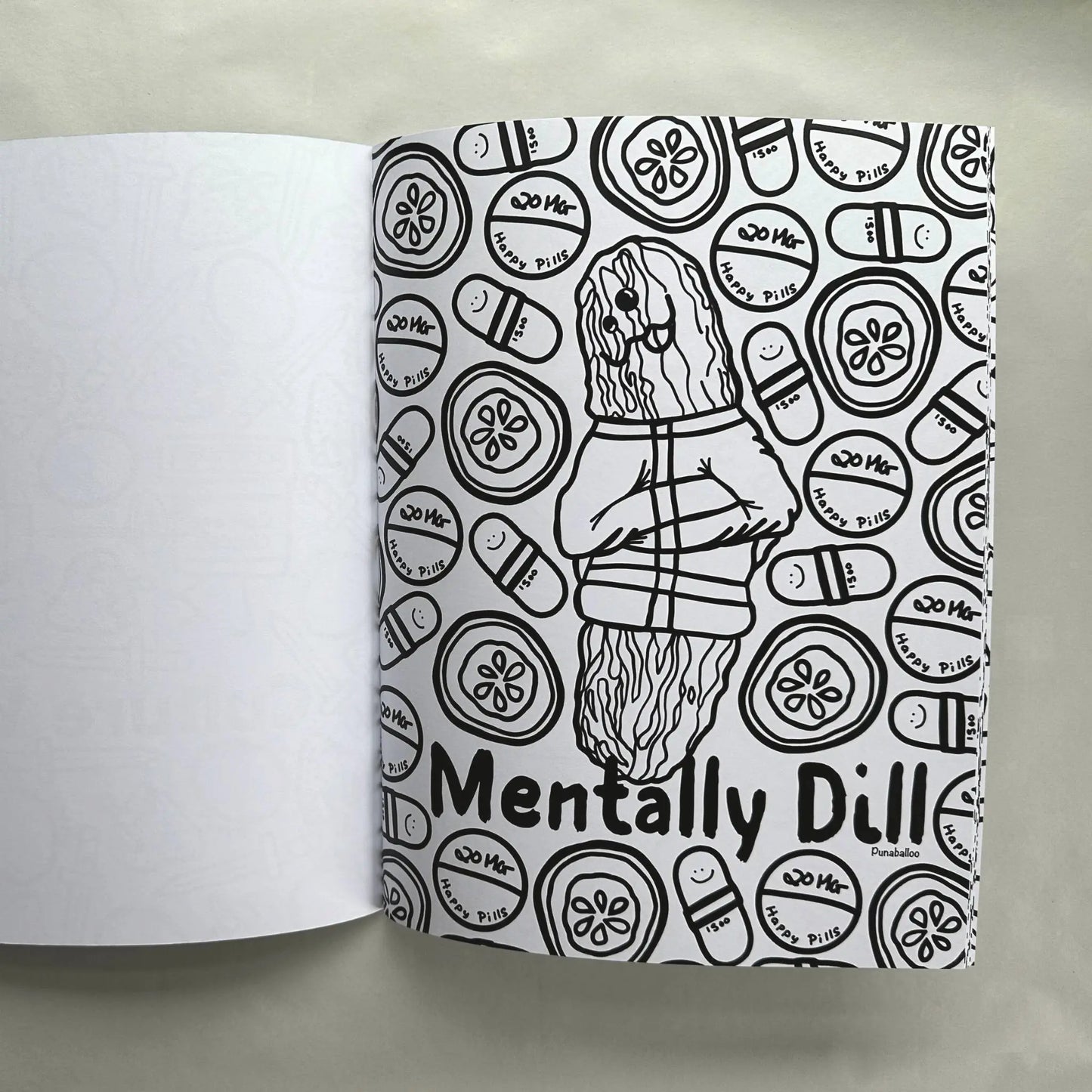 Adult Coloring Book for Stress Relief | Funny Food Puns