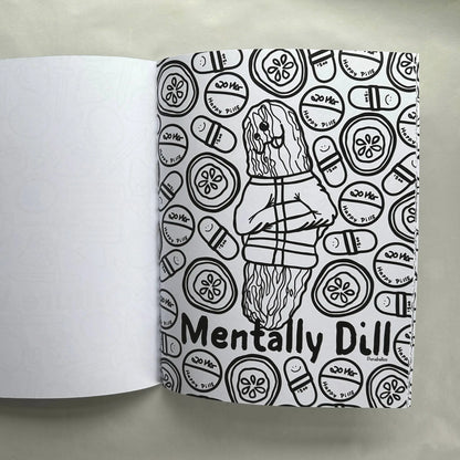 Adult Coloring Book for Stress Relief | Funny Food Puns