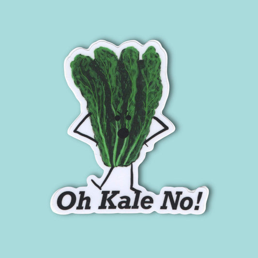 Oh Kale No – 3" Waterproof Kale Pun Sticker