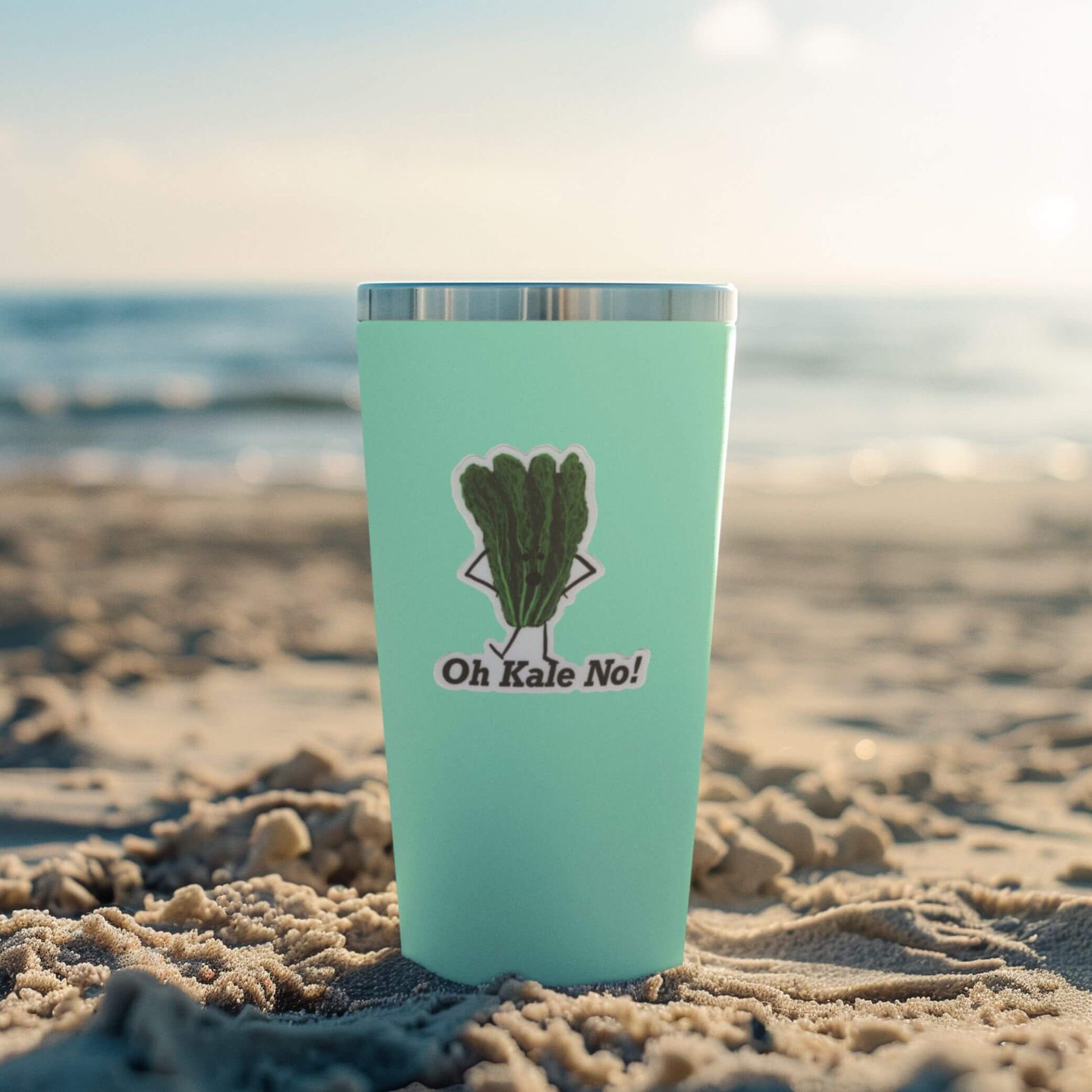 Oh Kale No – 3" Waterproof Kale Pun Sticker
