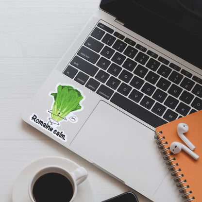 Romaine Calm – 3" Waterproof Lettuce Pun Sticker