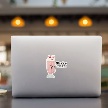  Shake That funny ice cream sticker on a laptop