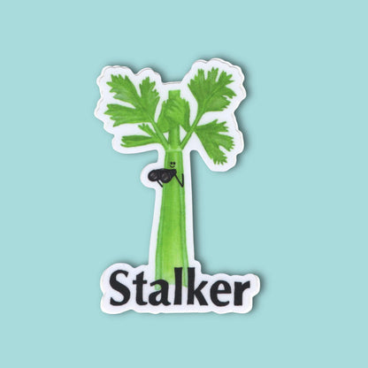 Stalker – 3 Waterproof Celery Pun Sticker