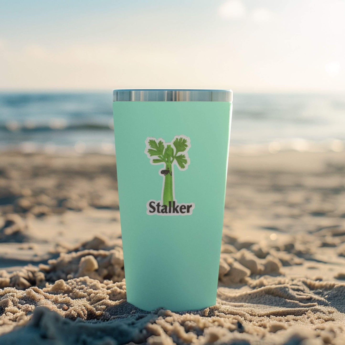 Stalker – 3 Waterproof Celery Pun Sticker