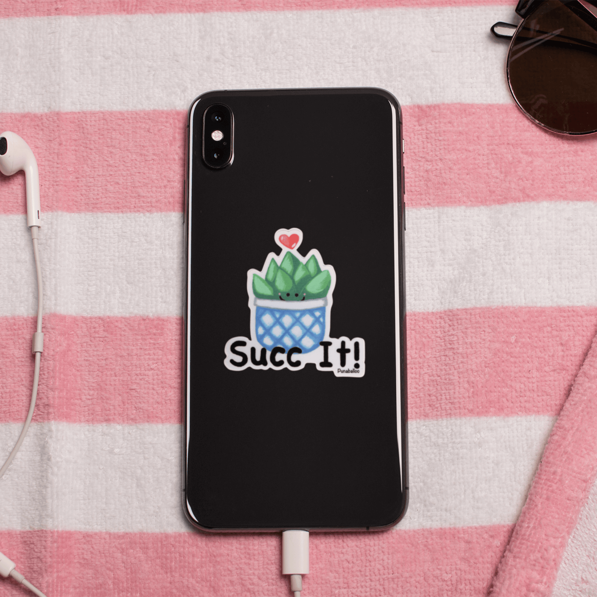Succ It Sticker – Funny Succulent Pun Vinyl Decal (3) – Waterproof Plant Lover Gift