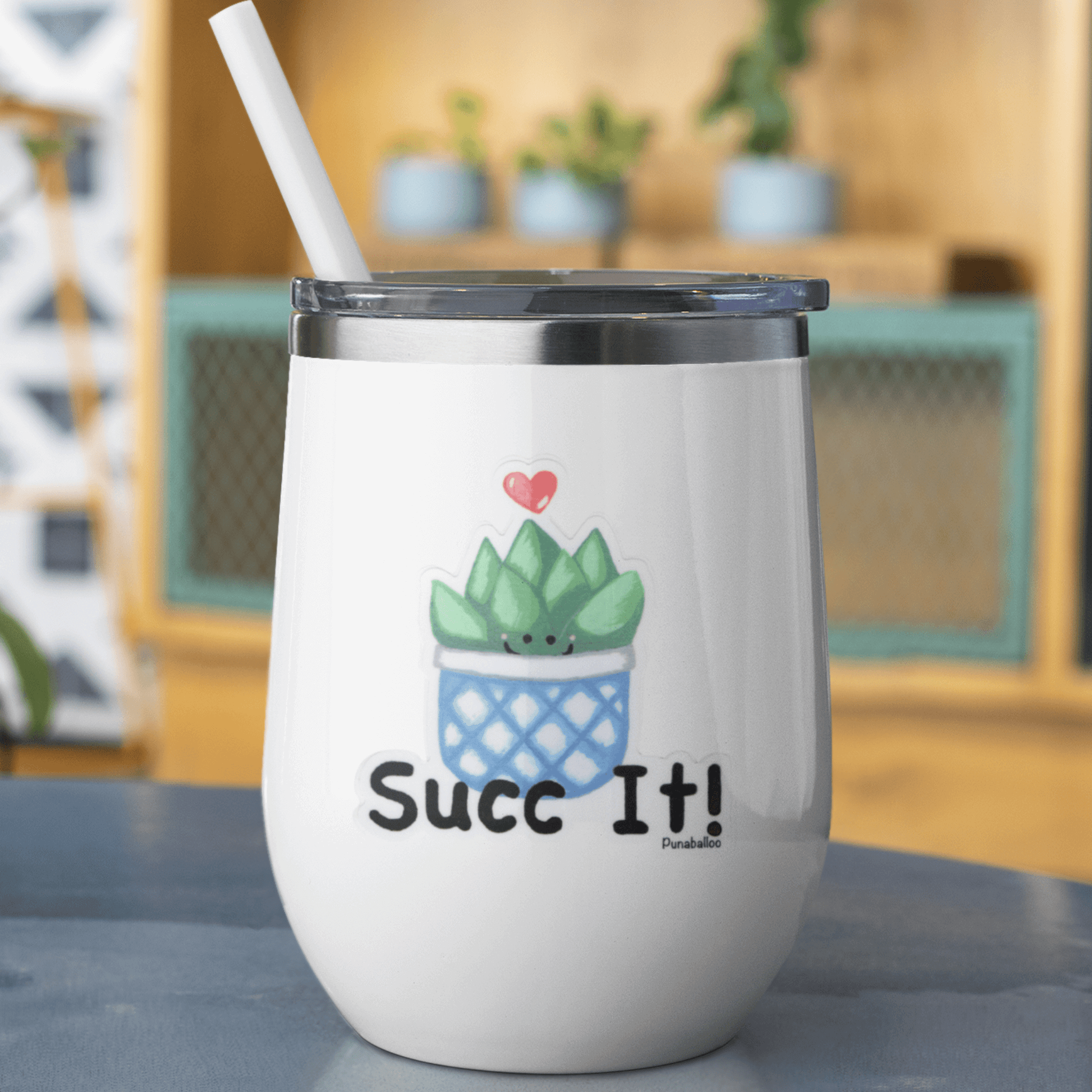 Succ It Sticker – Funny Succulent Pun Vinyl Decal (3) – Waterproof Plant Lover Gift