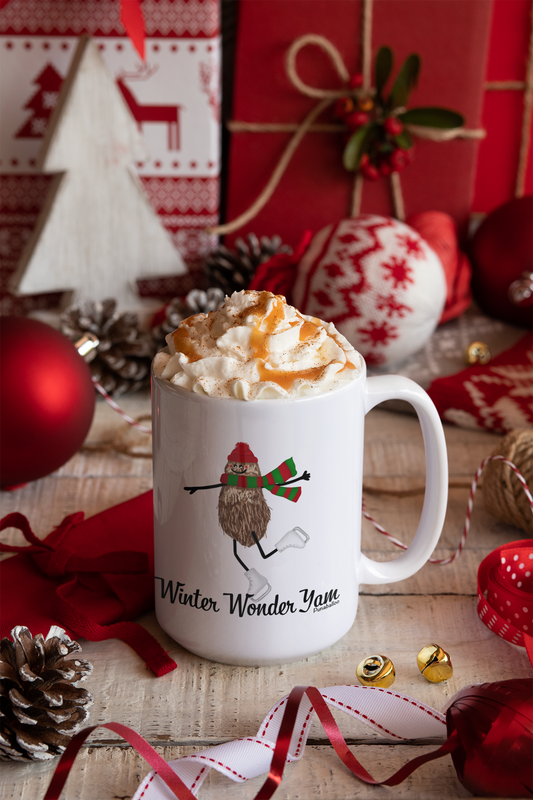 Winter Wonder Yam 15oz Christmas Song Pun Mug