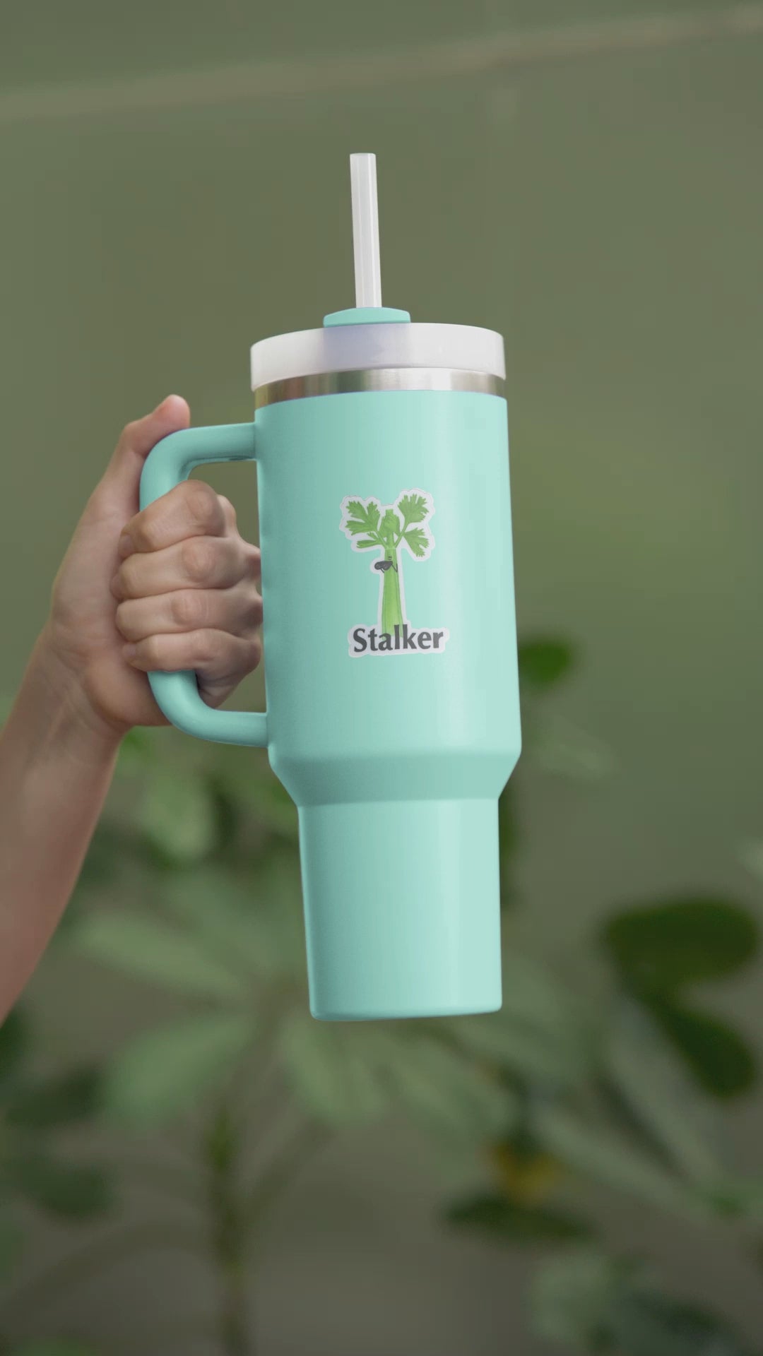 Stalker – 3 Waterproof Celery Pun Sticker