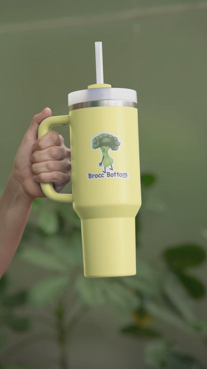 Brocc Bottom Broccoli Sticker – 3″ Vinyl, Weatherproof & Matte, Rock-Bottom Pun